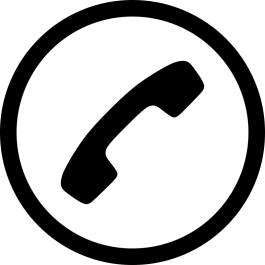 symbol słuchawki telefonicznej w czarnym okręgu - Kliknięcie w obrazek spowoduje wyświetlenie jego powiększenia