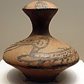 -5000 -3000 Painted Pottery Jar with Fish and Bird Design National Museum of China anagoria.jpg
