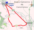 Circuito de la prueba de ciclismo organizada por el Club Ciclista Alas Rojas de Santa Lucía (2014).png