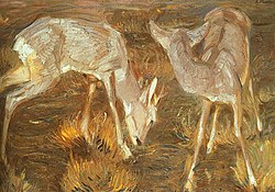 Franz Marc: Deer at dusk