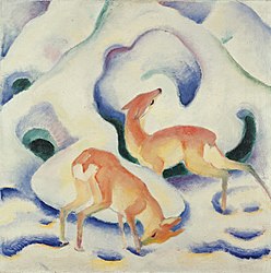 Franz Marc: Deer in the snow