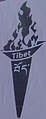 "Tibet" Torch art with the Tibetan language spelling of Tibet detail, from- 2008 Olympic Torch Relay in SF - Justin Herman Plaza 47 (cropped).JPG