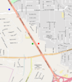2016 shooting of Baton Rouge police officers map of area around Airline Highway Baton Rouge, LA.png