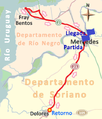 Recorrido de la tercera etapa de la Vuelta Ciclista Chaná 2015.png