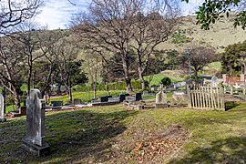 Cemetery by St Luke's Church, Little Akaloa, Canterbury, New Zealand.jpg