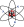 Stylised atom with three Bohr model orbits and stylised nucleus.svg