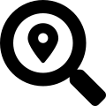 Font Awesome 5 solid search-location.svg