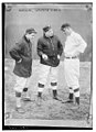 (Rube Marquard standing at right, (Libe?) Washburn in center and Mike Donlin standing at left, New York, NL (baseball)) LOC 2163514412.jpg