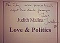 "Love and Politics" signed by Judith Malina.jpg