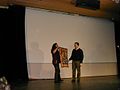 Brian Paul recevant le prix des mains de Richard Stallman.jpg