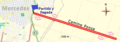 Recorrido del segundo tramo de la segunda etapa de la Vuelta Ciclista Chaná 2015.png
