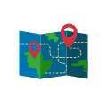 Folding Map Flat Icon Vector.svg