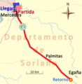 Recorrido de la prueba de ciclismo uruguayo organizada por el Club Ciclista Atenas (2015).png