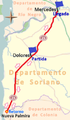 Recorrido de la primera etapa de la Vuelta Ciclista Chaná 2015.png