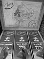 (Chocolate of Ecuador) display, in black and white.JPG