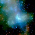 Hot Gas in Galactic Center- Chandra Turns Up the Heat in the Milky Way Center (A 130 light year region of the center of the Milky Way- Located about 26,000 light years from Earth, the region contains (2940666559).jpg