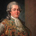 1788 portrait of Louis Stanislas Xavier of France, Count of Provence in the robes of the Order of the Holy Spirit by Callet (Château de Vizille).jpg