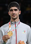 2018-10-11 Victory ceremony (Taekwondo Boys +73kg) at 2018 Summer Youth Olympics by Sandro Halank–053.jpg