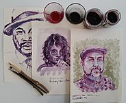 Drawings made with twigs and self-made natural inks..jpg