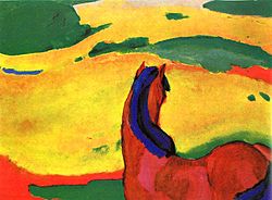 Franz Marc: horse in a landscape