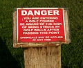 "'FORE^" Beware Flying Balls, Staffordshire - geograph.org.uk - 616817.jpg