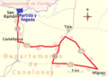 Campeonato nacional de ruta y contrarreloj 2015 de Uruguay. Circuito de la prueba en ruta.png