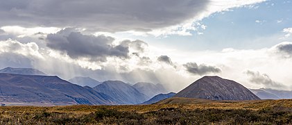 Rainy clouds over Wild Mans Brother Range, Canterbury, New Zealand.jpg