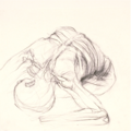 Anatomical study of figure leaning forward by Christopher Willard.png